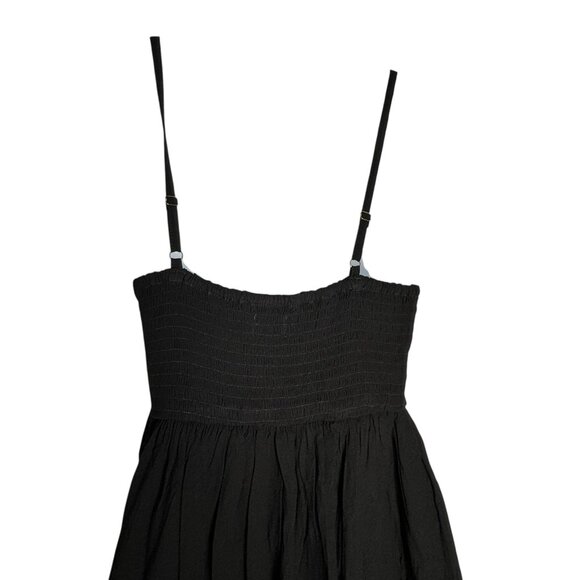 Natural Life Black Linen Blend Maxi Dress Womens Size Small NWT Adjustable Strap - Picture 5 of 10